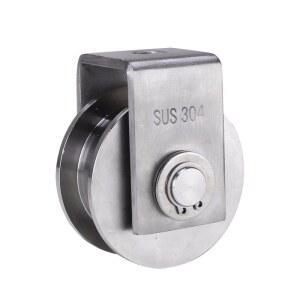 스텐 자바라 바퀴교체 U형 공사장 U자형소형도르래 앵글 H형 U자형 링 스테인레스