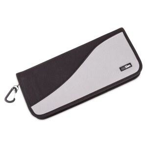 아트빈 6875AG 니들 폴리오 휴대용 뜨개질 및 코바늘 정리함 1 지퍼 폴리 캔버스 케이스 그레이/블랙