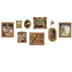 액자 세트 북유럽풍 레트로 카페 가정 레트로레스토랑 침실 미니 프랑스 A패키지