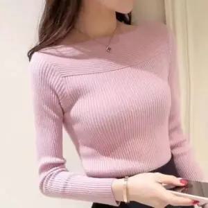 [의류] 베이직니트 골지 티셔츠 립라인 긴팔 스판 무지 니트