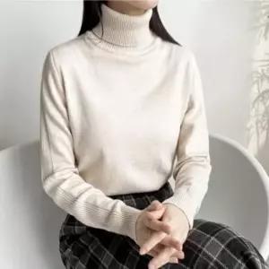 [의류] 부드러운 데일리 여성 니트 목폴라 터틀넥 목티 폴라