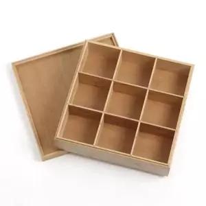 [생활] 공간박스 9칸 대나무 수납보관함 덮개형