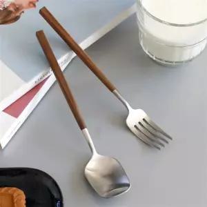 [2HOT] 메이플우드 솔리드 사각 디저트 커트러리