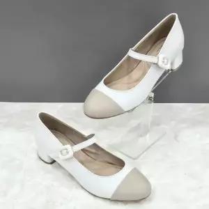 [탠디]여성 스트랩 포인트 미들힐 X2HF50DF14 WHITE 4SD_JJ