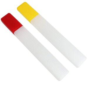 NX 가든 2pcs 41cm 대형 투명 플라스틱 뜨개질 바늘 핀 보관 케이스 튜브 용기(빨간색 노란색)