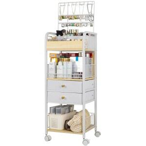 YGJT 메이크업 오거나이저, 서랍이 있는 바닥 스킨케어 화장품 귀걸이 목걸이용 주얼리 향수 브러시 매니큐어 헤어 도구