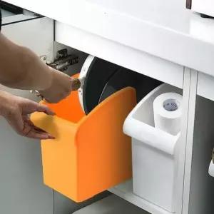 [생활] 바퀴달린 팬트리수납함 주방트롤리 선반 수납장 오렌지