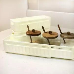 [생활] 다용도 길이조절 수납박스 슬라이드 정리함 팬트리 수납 용품