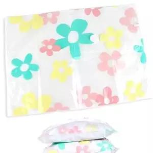 [생활] 대형 진공 압축 팩 꽃무늬 지퍼 백 이불 의류 정리 보관함 이사 소품