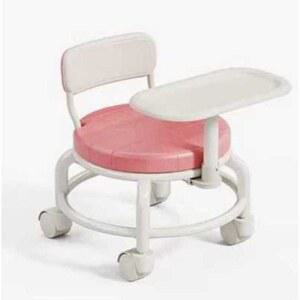 바퀴형 엔틱 아이방 등받이 가정용 식탁 이동식 패브릭 아이의자 좌식 낮은의자 난간 청소