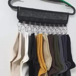 [생활] 옷걸이 설치형 모자걸이 집게 정리대