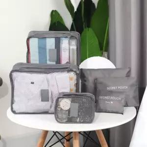 여행용 캐리어 정리 파우치 노코팅 원단 수납 가방 lbW8+2uuT