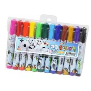 [문구/오피스] 동아 둥근촉 빼꼼 유성매직 12색 세트 1P 유성 사인펜