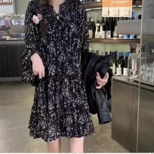 [옷은날개] 플라워원피스 정장 미니원피스 캉캉 미니 원피스 사무실 하객룩