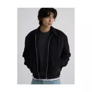 브랜드정품 에잇세컨즈 8SECONDS 페이크 스웨이드 패디드 블루종 블랙 127135