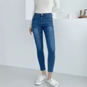 여성 캐주얼 슬림라인 스판 스키니진 빅사이즈 청바지 Uti7+8oVG
