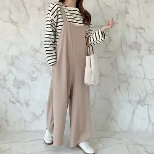 |KHP9508|여성 폴리스판 루즈핏 와이드 민소매 점프수트_24624619_597559