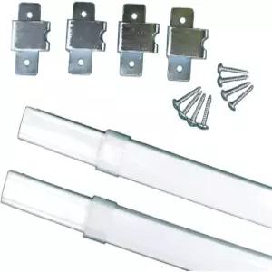 상하 도어 및 사이드라이트용 커쉬 플랫 새시 로드 2개 18인치 - 28인치 6412-025c 흰색