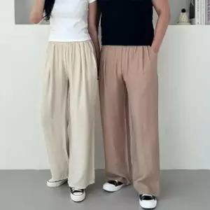 [의류] 밴딩 밴딩바지 빅사이즈 세미 여성바지 신상 일자 면