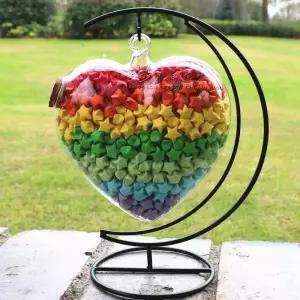 하트 종이학 유리병 선물 고백 인테리어 연인 학병