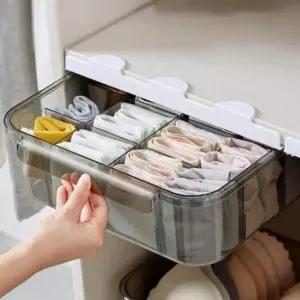 [생활] 속옷 양말 넥타이 수납 칸막이 서랍 정리 함 그레이 정리함 서랍장 칸칸이 수납장 보관함