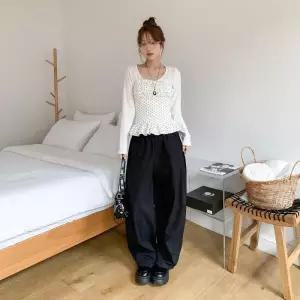 /신상오픈런 여성용 봄 여름 간절기 프릴 도트 가디건 세트