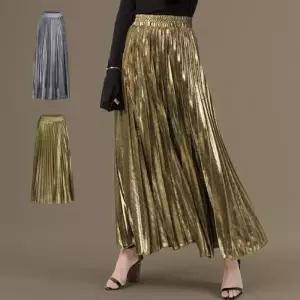 [신상오픈런]여성 유니크 블링 메탈 롱 스커트 (41564584)