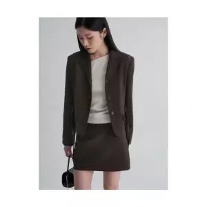 브랜드정품 에잇세컨즈 8SECONDS 스트랩 장식 숏 자켓 재킷 브라운 127202