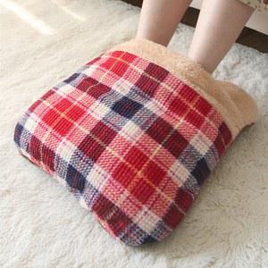 풋워머 푹 보온 기본 붉은 두꺼운 부츠 가무실 발보온 난로파티션 발담요 다용도 접이식