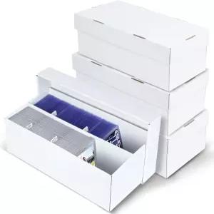 울트라기 4팩 트레이딩 카드 보관함 - 320개의 탑 로더와 88개의 원터치 스포츠 카드용 칸막이가 있는