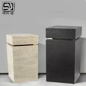 돌기둥 대리석 받침대 디스플레이 진열대 장식 테이블