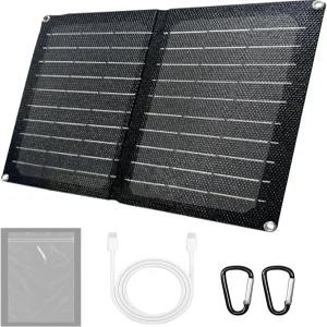 접이식 태양광 패널 듀얼 USB가 장착된 10W 휴대용 충전기 25 높은 변환 효율 발전소용 컨트롤러 파워 뱅크