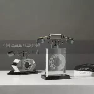 투명 전화기 엔틱 빈티지 다이얼 모형 장식품 다이얼