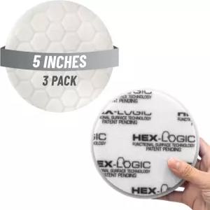 케미컬 가이즈 헥스로직 울트라 라이트 컷 폴리싱 패드 화이트(5.5인치)(3팩) - 소용돌이 제거 광택 부스팅