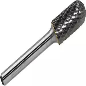 YUFUTOL SC-5 텅스텐 카바이드 버 실린더 모양 반지름 끝 이중 절단 로터리 파일(1/2 커터 다이아 X 1