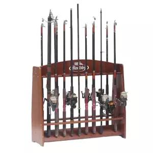 원목 낚시대 거치대 로드 진열대 보관 스탠드 정리함 꽂이 받침 릴 진열