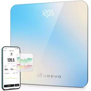 앱과 연동되는 체중 및 체질량지수(BMI) 추적을 위한 UREVO 스마트 저울 LED 디스플레이가 있는 디지털
