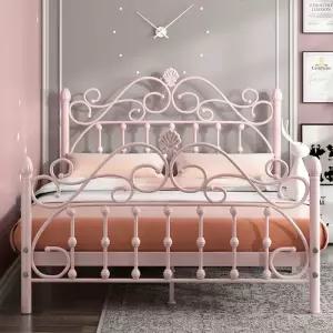 철제 프레임 침대 공주침대 기숙사 접이식 철재 심플 간이