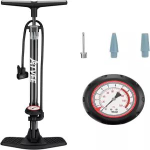 자전거 펌프 160 PSI 고압의 25인치 높이 풀사이즈 프레스타 및 슈레이더 밸브가 장착된 타이어 공 수영
