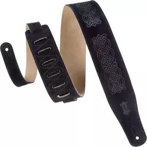 레비 가죽 2.5인치 스웨이드 기타 스트랩 셀틱 매듭 엠보 디자인 블랙(MS26CK-BLK)