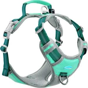 중형 대형견을 위한 핸들-도그 하네스가 있는 씽크펫 노 풀 하네스 통기성 스포츠 조끼 반사 조절 가능