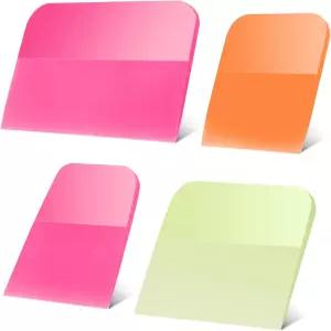 4개 PPF 스퀴지 소프트 실리콘 고무 스크레이퍼 자동차 비닐 페인트 보호 필름 설치용 스크래치 방지 TPU