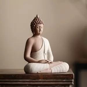 도자기 부처님 불상 장식품 미니 흰색 관세음보살상 장식