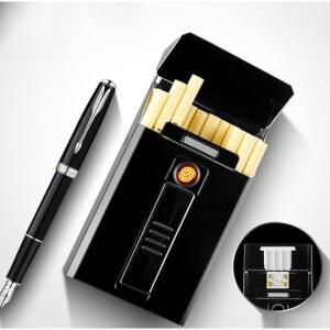 DH9011 일체형 USB충전 애연가 휴대용 흡연자 사진 가스 충전 향연갑 담배케이스