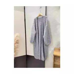 여성용 롱 니트 추동 아우터 빅핏 러블리 카디건 도톰 보들보들 다올4