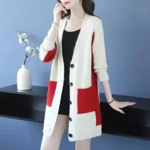 여성용 니트 롱 카디건 중기장 가을겨울 가디건 도톰 러블리 다올4