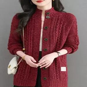 니트 여성 롱 가을 겨울 러블리 가디건 기장 카디건 꽈배기 아우터 스타일링 다올4