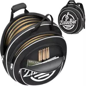 6mm 패딩 칸막이가 있는 ZiZuuBar 22인치 심벌백 휴대용 손잡이가 드럼 심벌 긱백 백팩 스트랩 더블 레이어