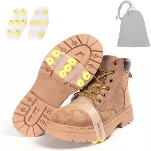 신발과 부츠를 위한 7-스파이크 유연한 얼음 클리츠 눈과 얼음을 반투명 미끄럼 방지 트랙션 간편한 스텝인