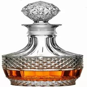 선물용 위스키 디캔터와 밀폐 스토퍼 주류 디캔터 무연 크리스탈 브랜디 보드카 버번 홈 바 파티 장식